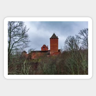 Ruins With tall cylindrical tower of Turaida Medieval Castle Sticker